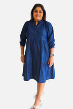 Denim Breeze Tiered Dress