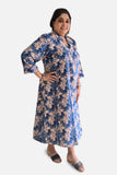 Blue Blossom Midi Dress
