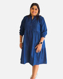 Denim Breeze Tiered Dress