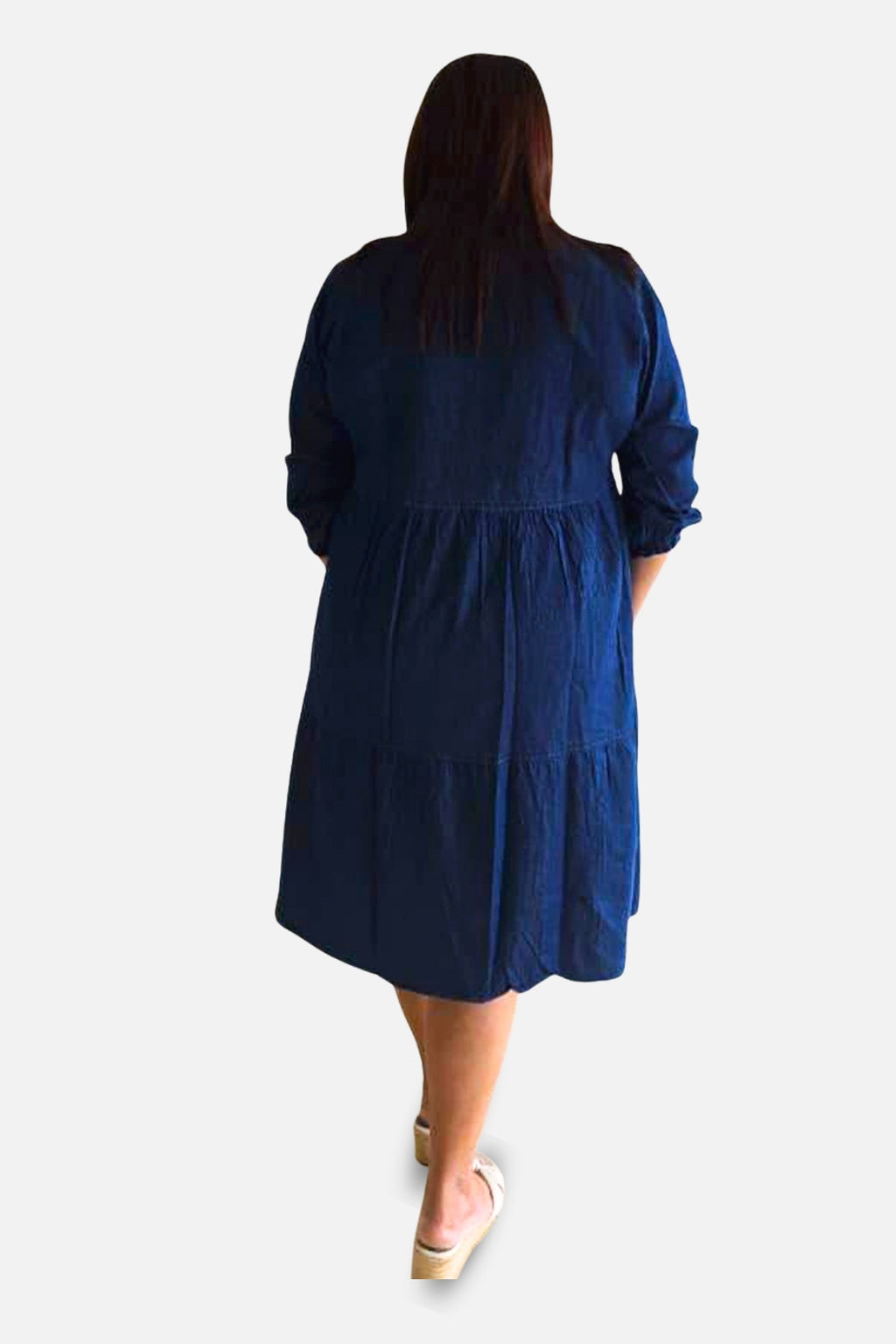 Denim Breeze Tiered Dress