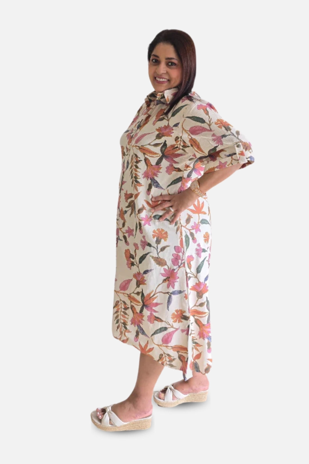 Petal Play Shirt Dress