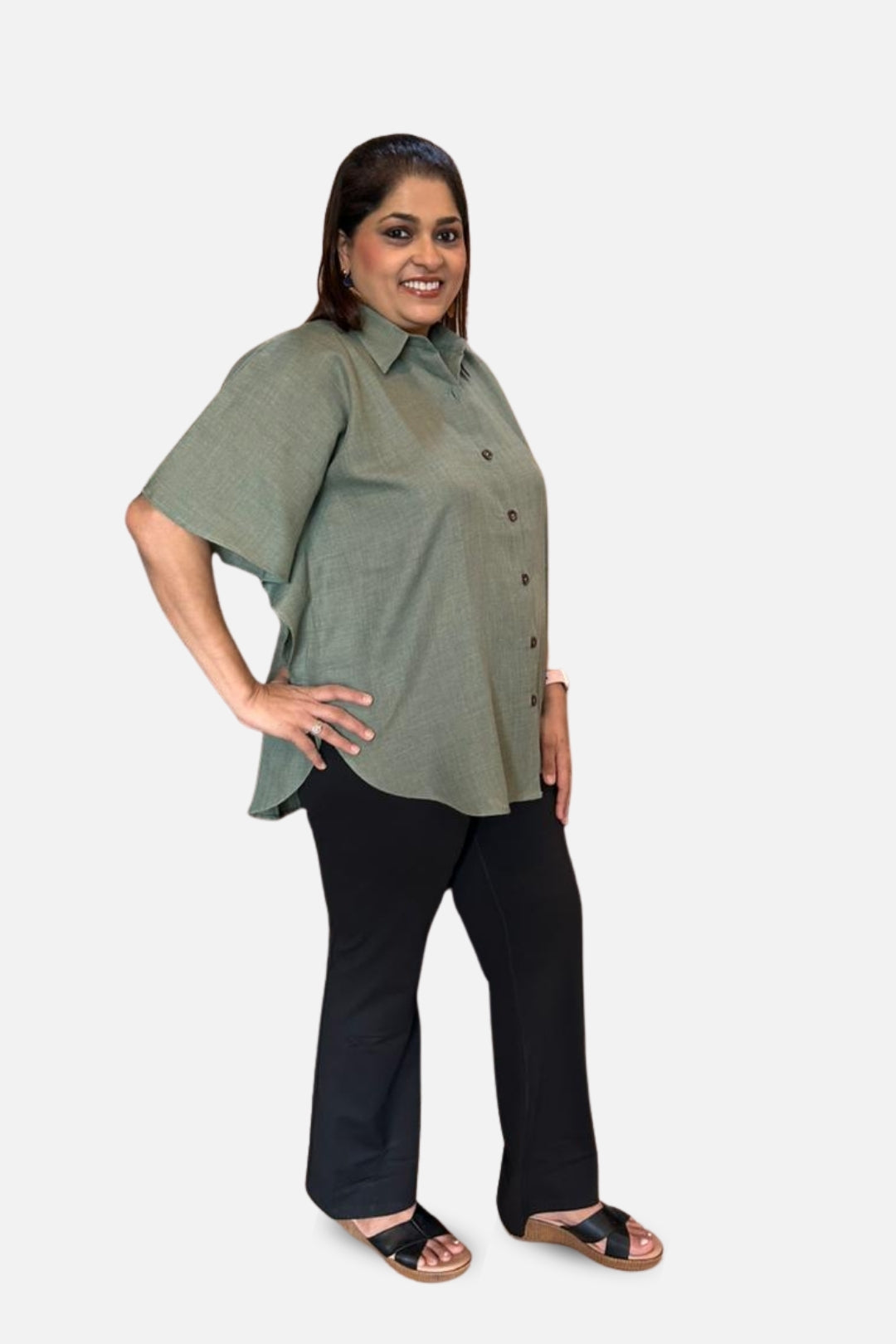 Sage Serenity Kaftan Shirt