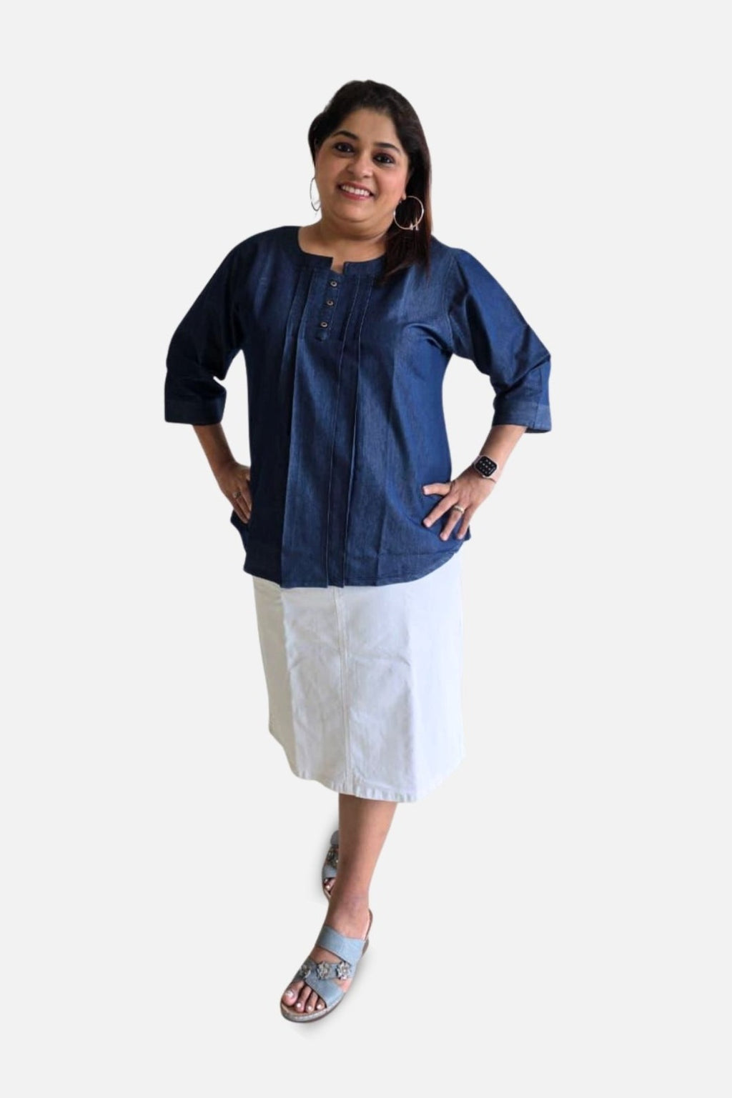 Classic Calm Denim Top