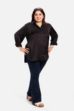Noir Satin Shirt