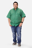 Bottle Green with Roses Men's Shirt