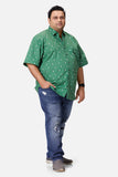 Bottle Green with Roses Men's Shirt