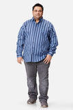 Dark Blue Striped Men's Shirt