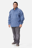 Dark Blue Striped Men's Shirt