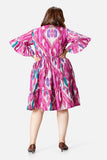 Fuschia Multicoloured Flames Dress