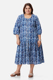 Indigo Paisley Dress