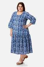 Indigo Paisley Dress