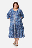 Indigo Paisley Dress