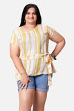 Mustard Stripes Top