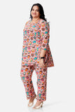 Owl Print Kurta with Pajama Pants