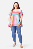 Pastel Rainbow Georgette Top