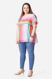 Pastel Rainbow Georgette Top