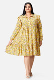 Sunny Yellow Floral Dress