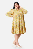 Sunny Yellow Floral Dress