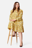 Sunny Yellow Floral Dress