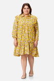 Sunny Yellow Floral Dress