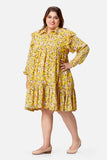 Sunny Yellow Floral Dress