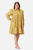 Sunny Yellow Floral Dress