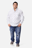 White with Black Leaves Men's Shirt