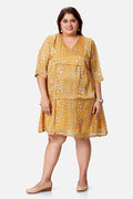 Yellow Polka Layered Dress
