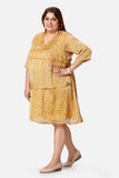 Yellow Polka Layered Dress